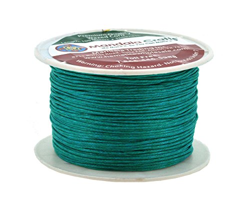 Fugacal 1mmx160m Wax Rope Environmentally Friendly DIY Hand‑Woven  Waterproof Waxed Wire Cord Thread,Wax String,Waxed Thread 