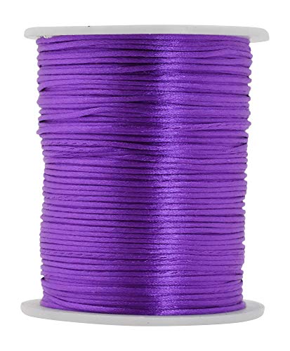 Mandala Crafts Satin Rattail Cord String from Nylon for Chinese Knot, Macrame, Trim, Jewelry Making