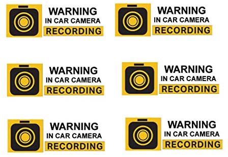 Car Security Surveillance Camera Audio Video Recording Front Adhesive Window Sticker Decal
