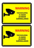 Mandala Crafts 24 Hour Video Surveillance Sign, Security Camera Sign, Rectangular Aluminum Warning Sign for Outdoors, Homes, Businesses, CCTV Recording