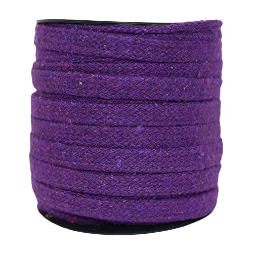 Mandala Crafts Flat Drawstring Cord for Drawstring Replacement, Soft Drawstring Cotton Draw Cord, 3/8 20 YDs Drawcord for Shorts Hoodie Sweatpants