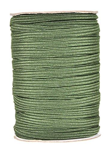 Mandala Crafts Flat Elastic Band, Braided Stretch Strap Cord Roll for Sewing and Crafting; 1/4 inch 6mm 50 Yards