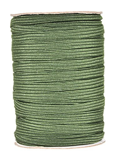 Olive Green Stretch Cord Roll for Sewing and Crafting