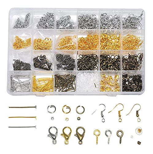 1200 Pieces Eye Pins For Jewelry Making, Bulk 20-Gauge Hooks For