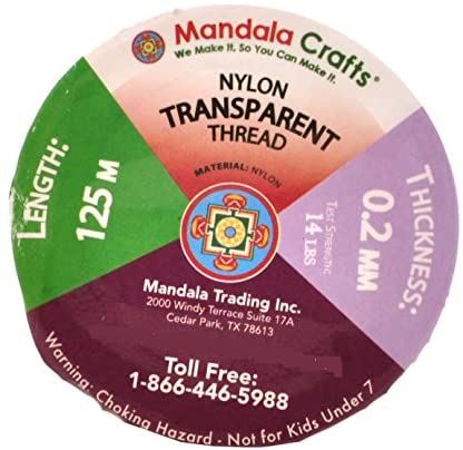 Mandala Crafts Nylon Transparent Thread