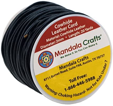 Mandala Crafts Round Cowhide Genuine Leather String Cord, Natural Rawh –  MudraCrafts