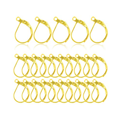 Earring Clasps Leverback Earring Hooks Earring Lever Back with Open Loop French Wire Earring Backs Finding for Earrings Jewelry Making