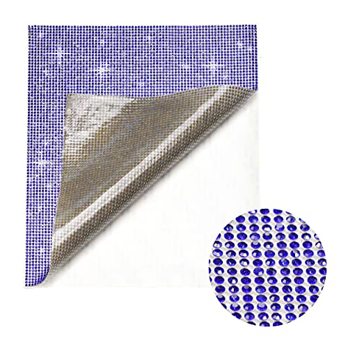 Mandala Crafts Adhesive Rhinestone Sticker for Bling Car Accessories, Glitter Wrap (Black, 2mm Rhinestone 7.75 x 9.5 Inches)