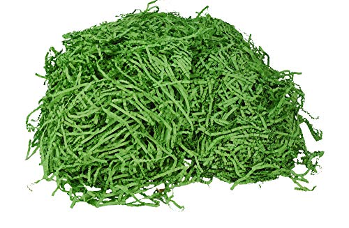 Crinkle Cut Paper Shred for Gifts, Basket Filling, Box Filler, Packing, Stuffing, Cushioning, Pet Bedding (Green, 1 LB)