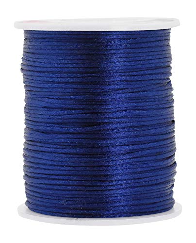 Mandala Crafts Satin Rattail Cord String from Nylon for Chinese Knot, Macrame, Trim, Jewelry Making