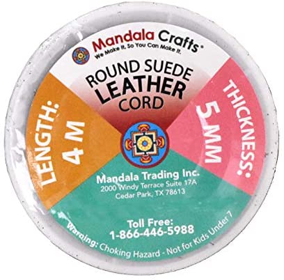 Mandala Crafts Round Suede Leather Cord