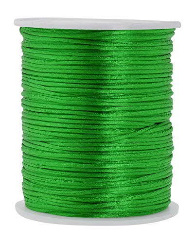 Mandala Crafts Satin Rattail Cord String from Nylon for Chinese Knot, Macrame, Trim, Jewelry Making