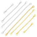 Silver and Gold Bracelet Extender Chain with Double Lobster Clasps