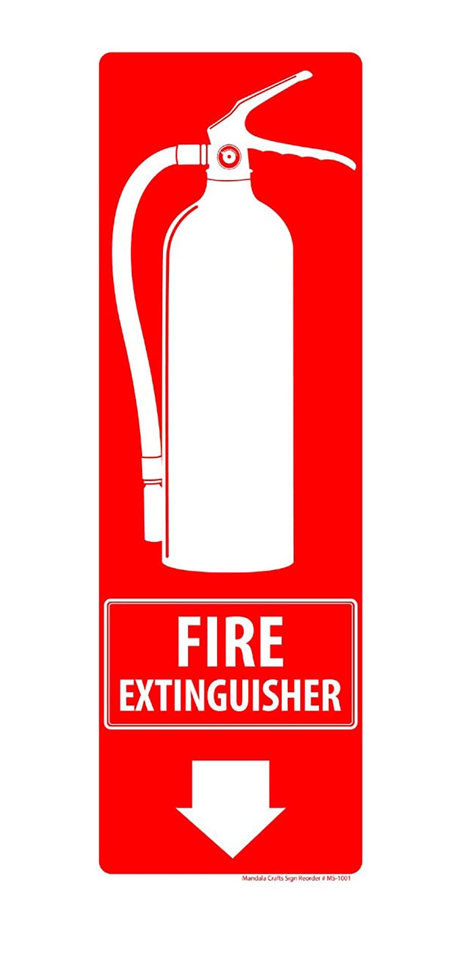 Large Fire Extinguisher Sign Sticker Adhesive Fire Extinguisher Sticker4 Mil Vinyl 4 x 12 in Halon Fire Extinguisher Decal for Indoor Outdoor Marine Truck Pack of 4