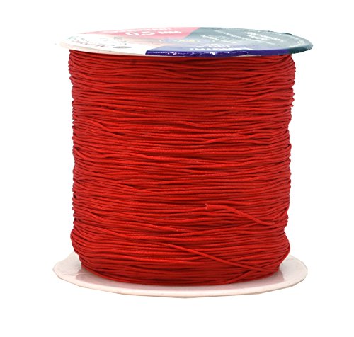 Mandala Crafts Nylon Satin Cord, Rattail Trim Thread for Chinese Knotting, Kumihimo, Beading, Macrame, Jewelry Making, Sewing