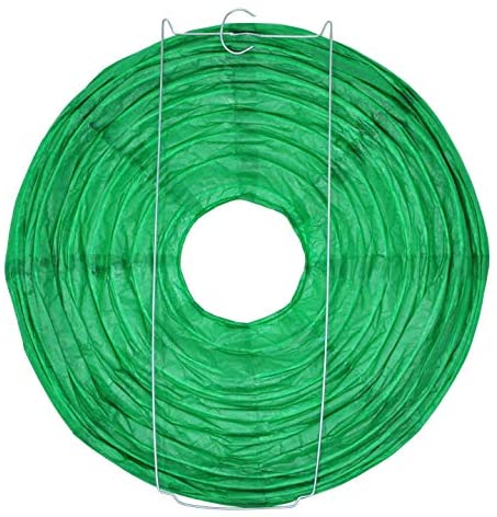 Close Up Folded Green Paper Lantern