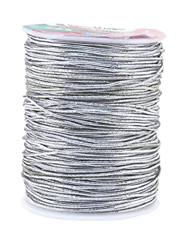 Frcolor Cord Metallic Gold String Elastic Craft Beading Wedding Stretch  Twisted Wire Gift Wrapping Thread Tinsel Cords Silver