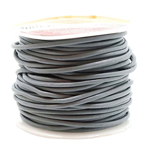 Gray Genuine Leather String Cord