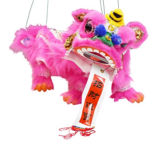 Pink Chinese Marionette Lion Toy