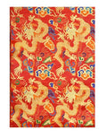 Red Colored Dragon Fabric