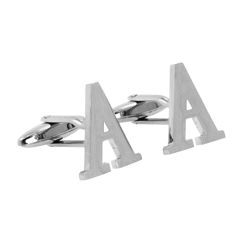 Mudra Crafts Letter F Initial Cufflinks for Men Set - Men’s Stainless Cuff Links with Initials - Monogram Stainless Steel Alphabet Cufflinks