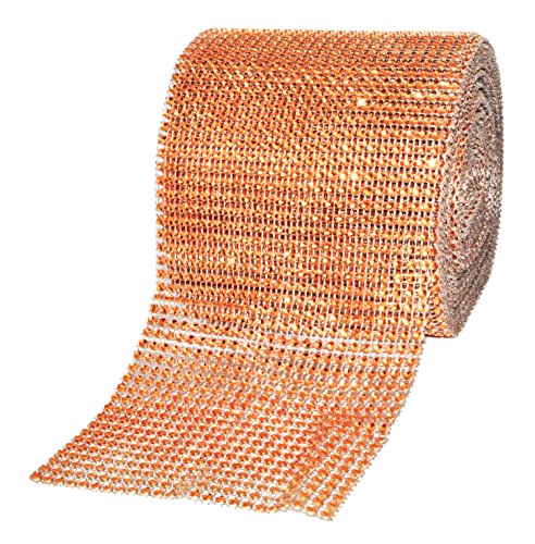 Mandala Crafts Faux Diamond Bling Wrap, Faux Rhinestone Crystal Mesh Ribbon Roll for Wedding, Party, Centerpiece, Cake, Vase Sparkling Decoration