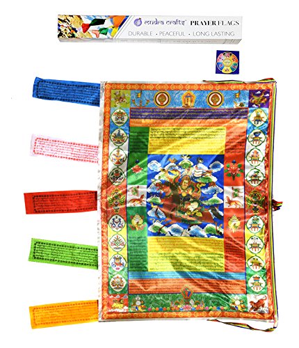 Mudra Crafts Tibetan Prayer Flags Vertical Banner - Nepalese Prayer Flags - Gesar Prayer Flag Banner