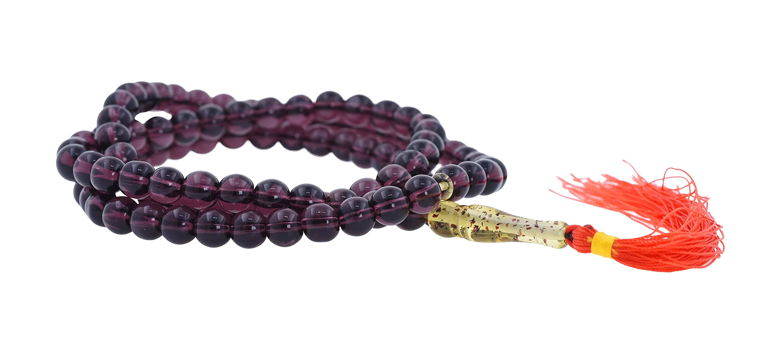 Purple Glass Tasbih Prayer Beads - Misbaha Beads Muslim Prayer Beads for Men and Women - Islamic Prayer Beads Tasbih Beads Necklace