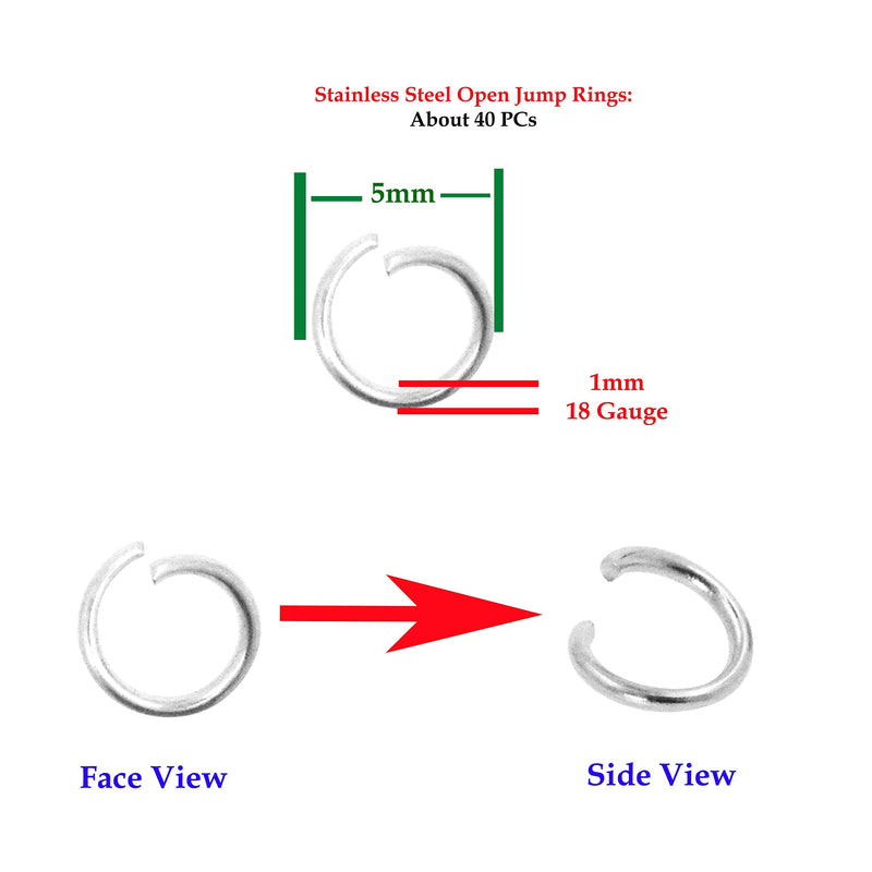 Silver Metal Open Jump Rings Jewelry DIY Findings for Crafts Choker  Necklaces Bracelet Making Accessories 