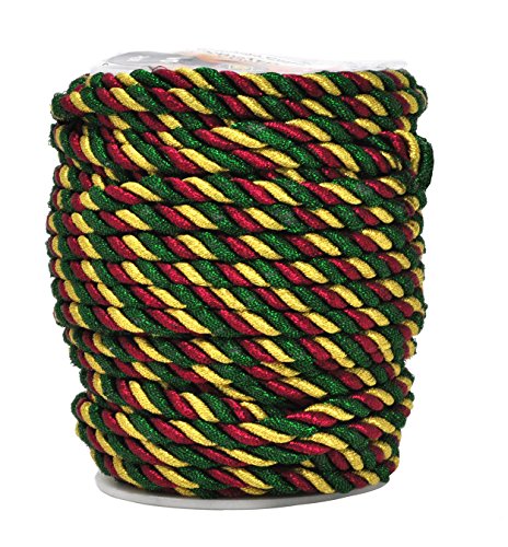 Mandala Crafts Rayon Twisted Cord Trim, Shiny Viscose Cording for