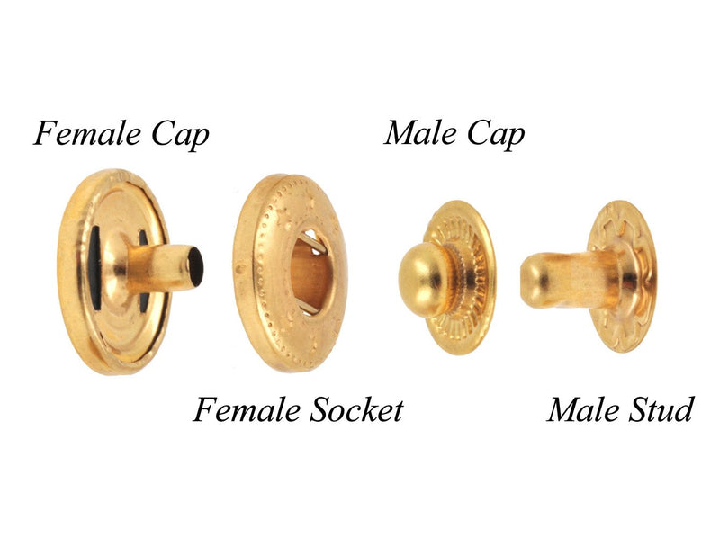 Wholesale 30 Sets 3 Colors Brass Snap Button Kits 