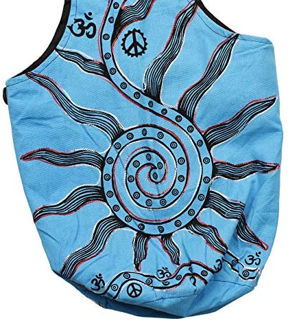 Hippie Bag Indie Style Hippie Crossbody Bag - Bohemian Sling Shoulder Bag Sun Symbol