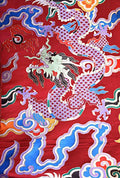 Burgundy Colored Dragon Fabric