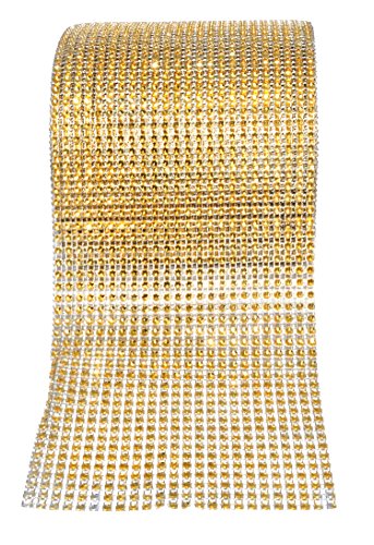 Gold Rhinestone Bling Mesh Roll