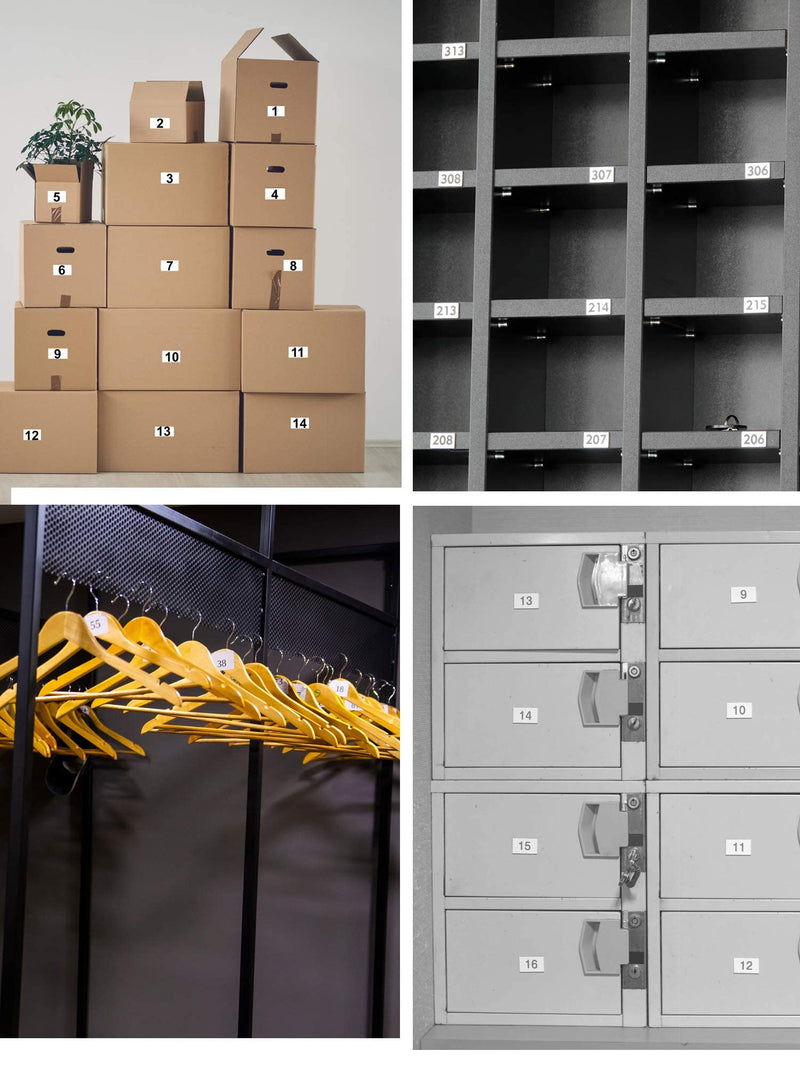 Adhesive Number Stickers 1-200 1000 Consecutive Number Vinyl Stickers ...