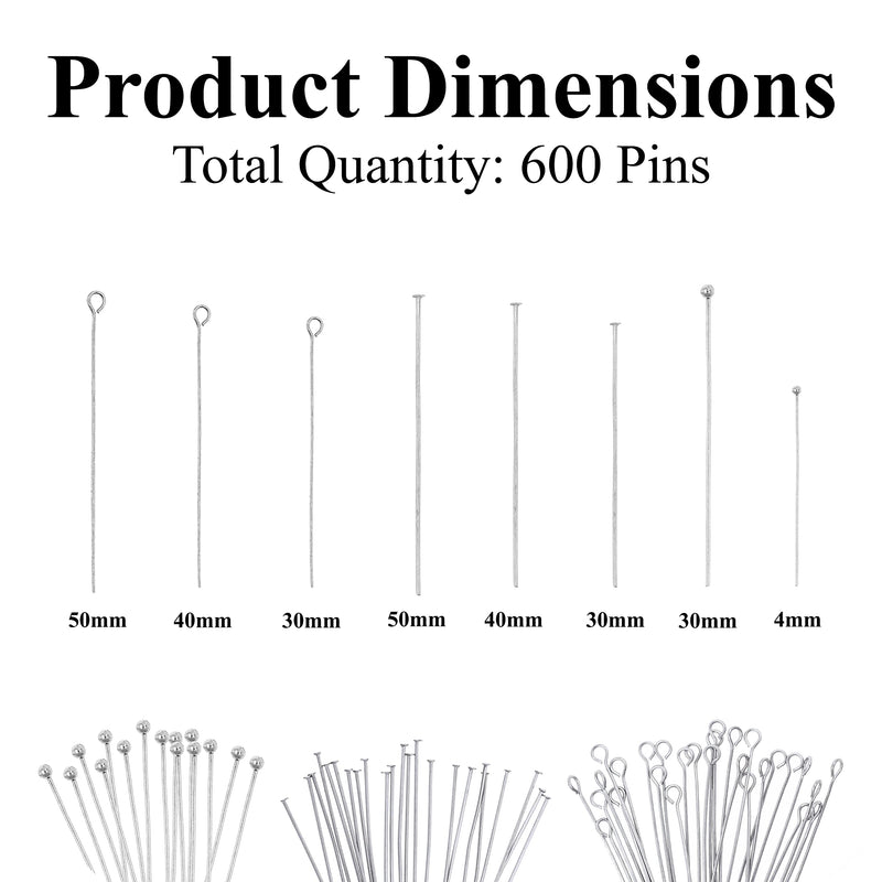 Buy DIY Crafts Flat Head Pins and Eye Pin Sets 22-Gauge/21-Gauge