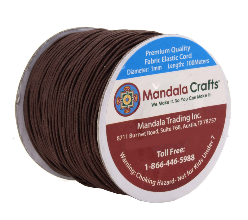 Mandala Crafts 1mm Elastic Cord for Bracelets Necklaces - 109 Yds Elastic String Stretchy Cord for Jewelry Making Beading - Stretch String for Sewing Crafting