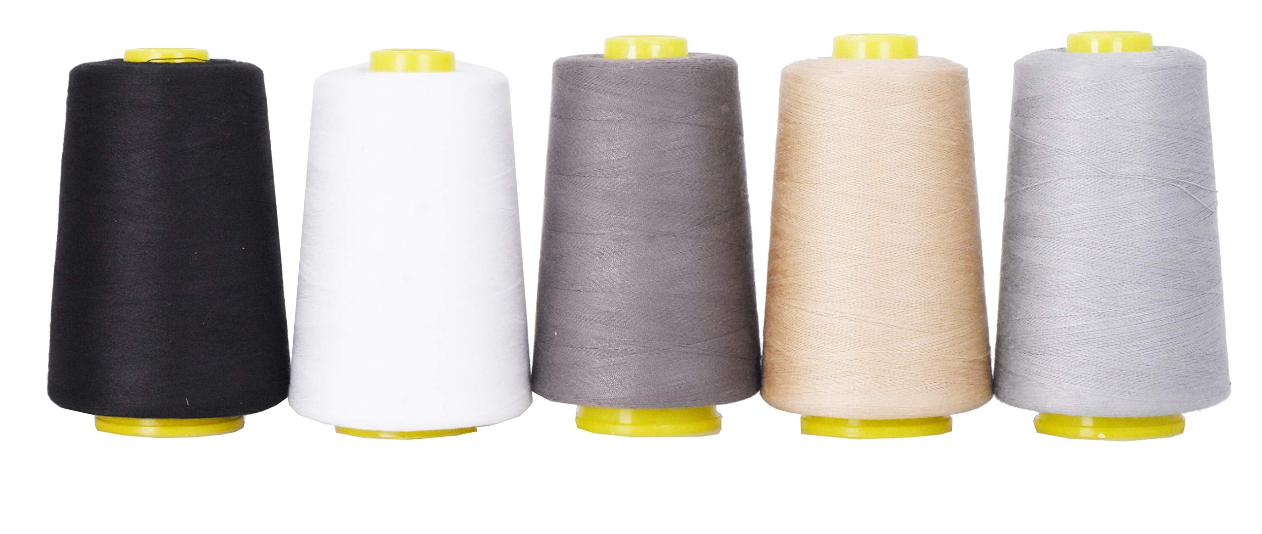 Mandala Crafts All Purpose Sewing Thread Spools - Serger Thread Cones 4 Pack – Polyester Thread for Overlock Sewing Machine Quilting