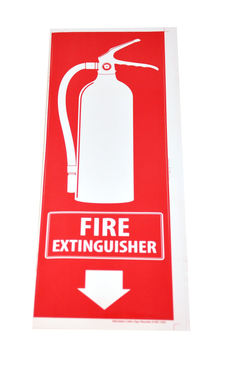 Large Fire Extinguisher Sign Sticker Adhesive Fire Extinguisher Sticker4 Mil Vinyl 4 x 12 in Halon Fire Extinguisher Decal for Indoor Outdoor Marine Truck Pack of 4