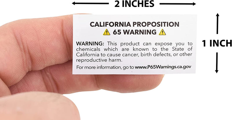 Mandala Crafts California Proposition 65 Warning Labels - CA Prop 65 Warning Labels - 500 1 X 2 Inches Proposition 65 Warning Sign Notice Prop 65 Stickers