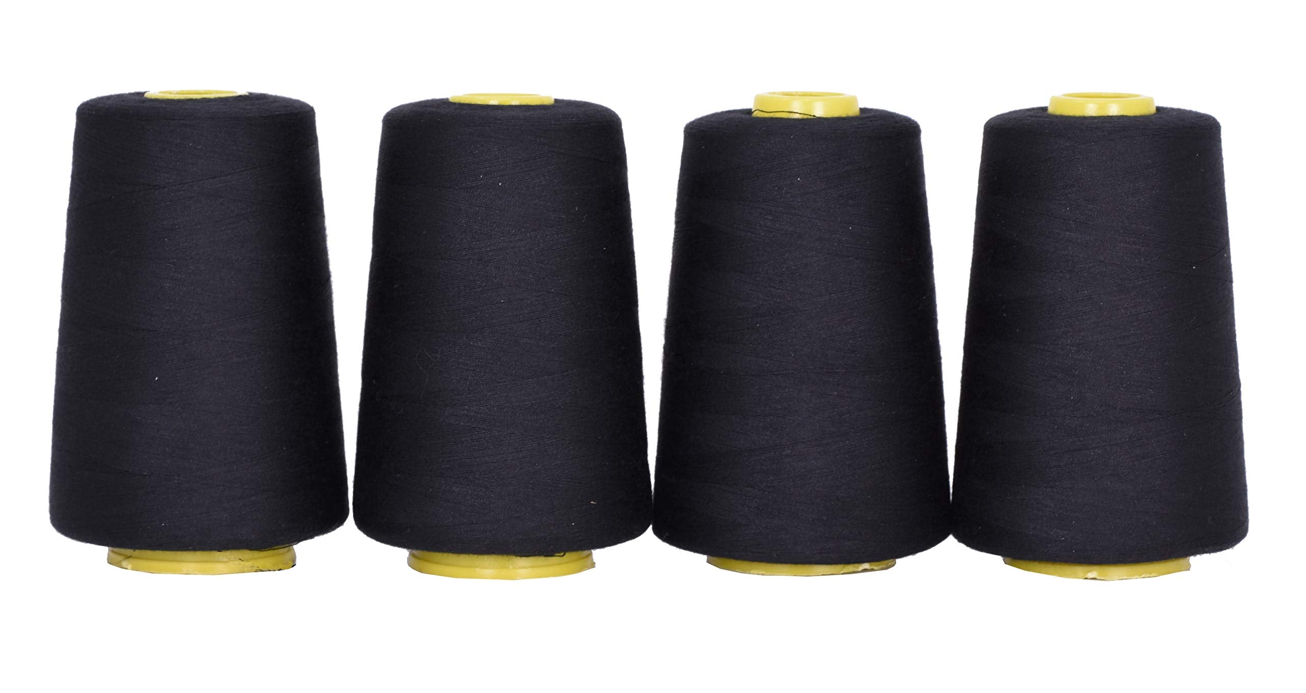 Mandala Crafts All Purpose Sewing Thread Spools - Serger Thread Cones 4 Pack – Polyester Thread for Overlock Sewing Machine Quilting