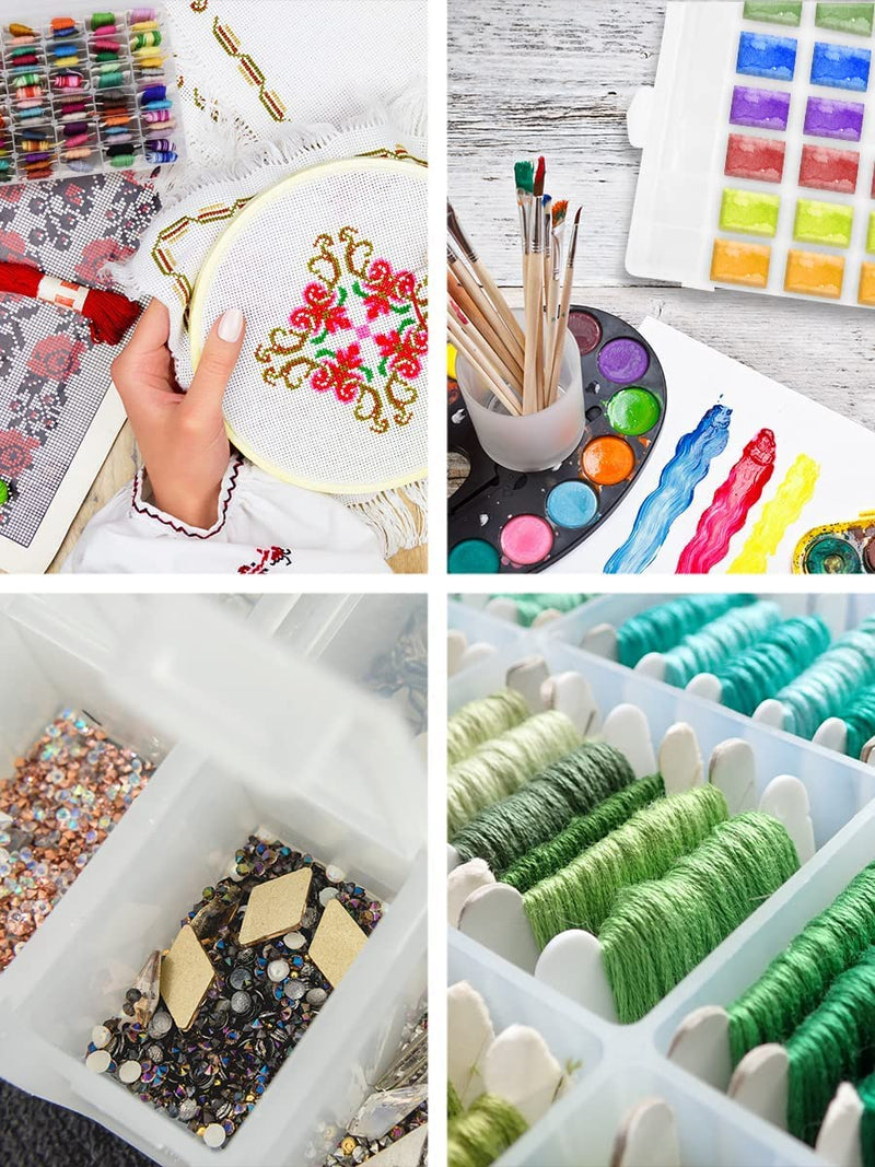 Mandala Crafts Plastic Embroidery Floss Organizer Box with