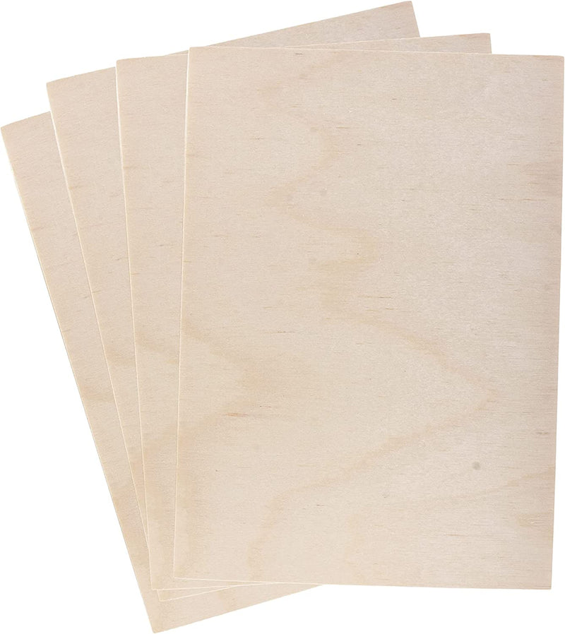 10 Pack Wood Sheets, Premium Natural Unfinished Wood Board, Thin Wooden Pieces for Painting, Carving, Craft Project or School Project (300x200x1.5mm)