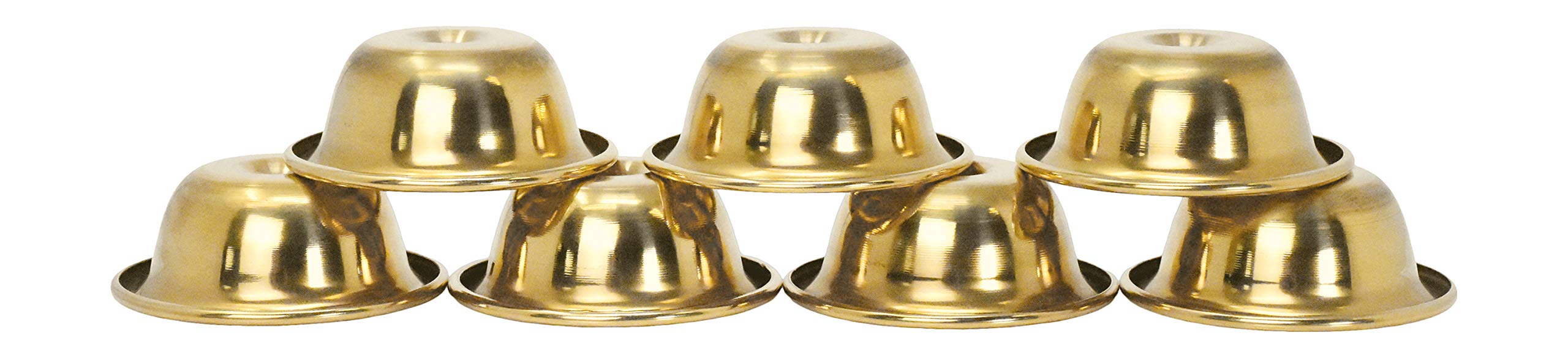 Brass Offering Bowl Set of 7 Tibetan Buddhist Alar Supplies for Meditation Yoga Burning Incense Ritual Smudging Decoration 3 Inches