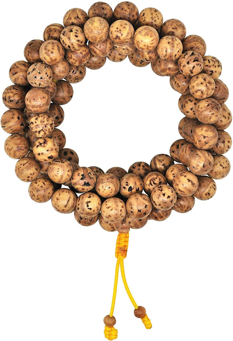 Mandala Crafts Bodhi Seed Beads Mala Beads 108 Buddhist Prayer Beads – Japa Bodhi Seeds Meditation Beads Tibetan Rosary Bodhi Mala Necklace for Men Women Yoga Meditation