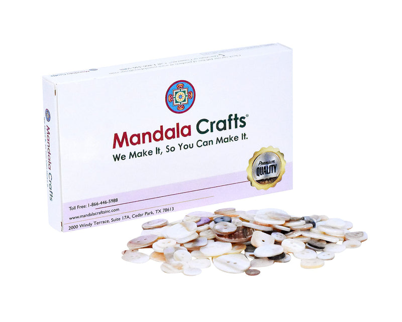 Mandala Crafts Natural Shell Buttons for Crafts – Bulk Mother of Pearl –  MudraCrafts