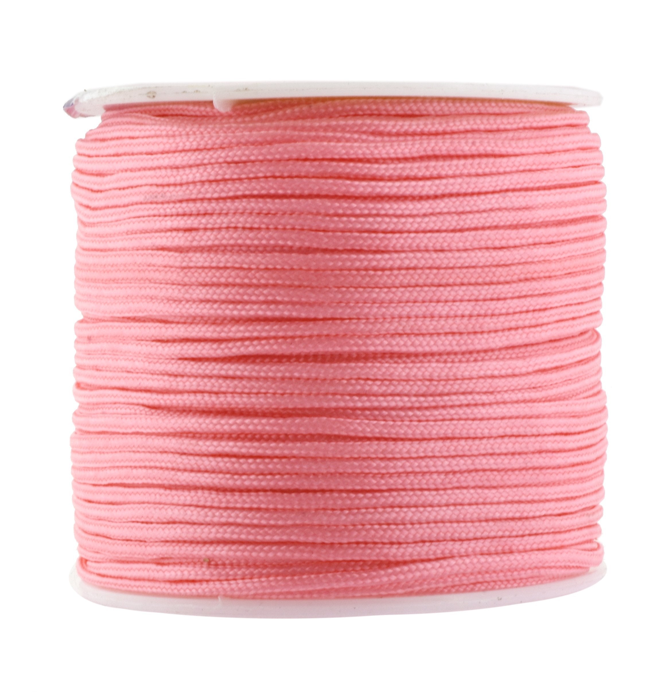 Mandala Crafts Nylon Satin Cord, Rattail Trim Thread for Chinese Knotting, Kumihimo, Beading, Macrame, Jewelry Making, Sewing