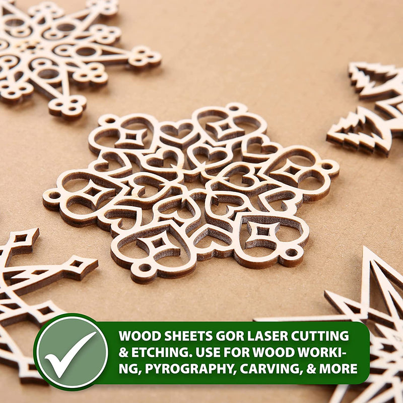 Mandala Crafts Baltic Birch Plywood Board - Thin Wood Sheets for Crafting  Model Laser Cutting Engraving