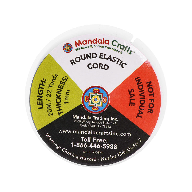 Mandala Crafts 1mm Purple Elastic Cord for Bracelets