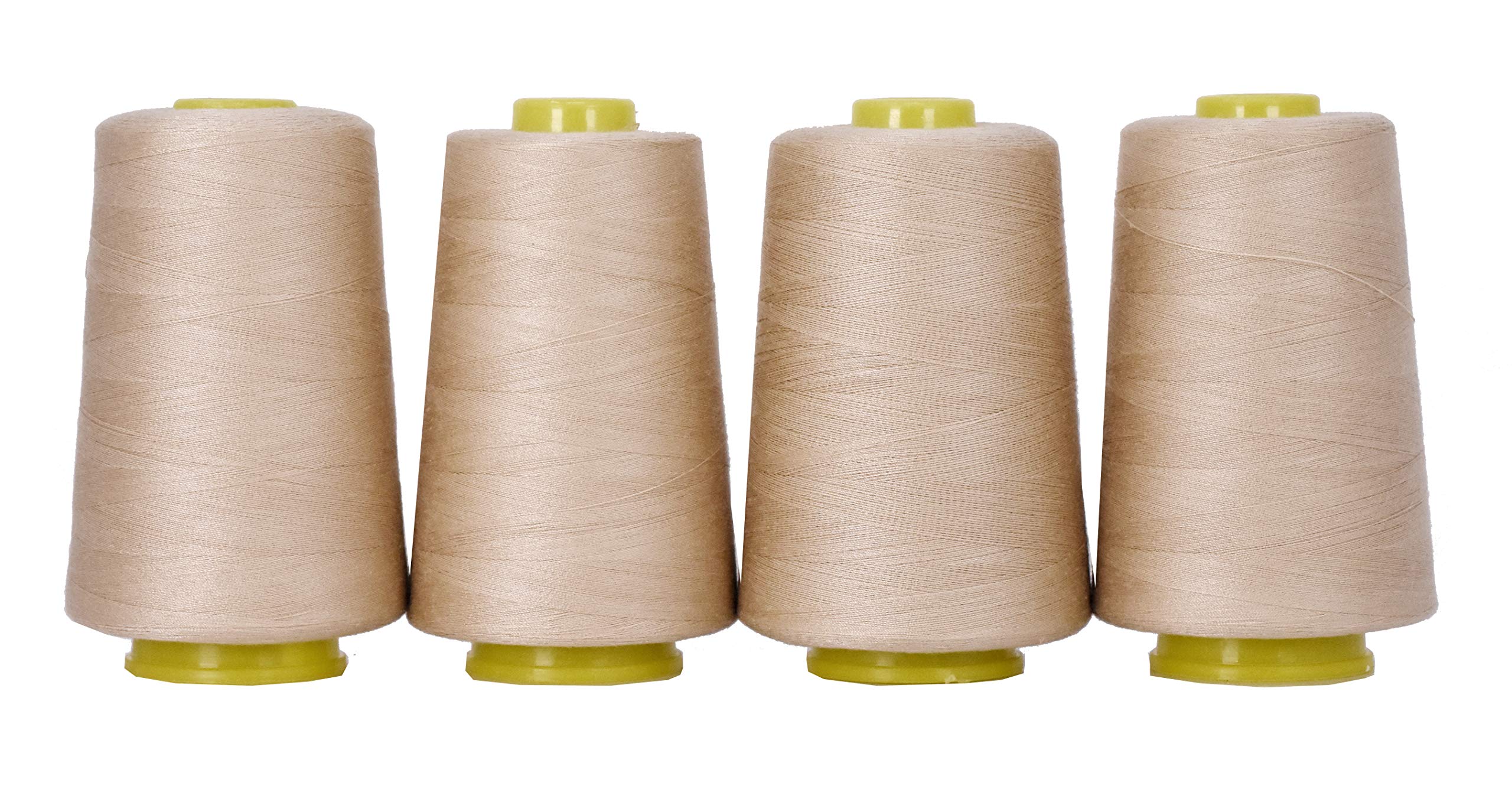 Mandala Crafts All Purpose Sewing Thread Spools - Serger Thread Cones 4 Pack – Polyester Thread for Overlock Sewing Machine Quilting